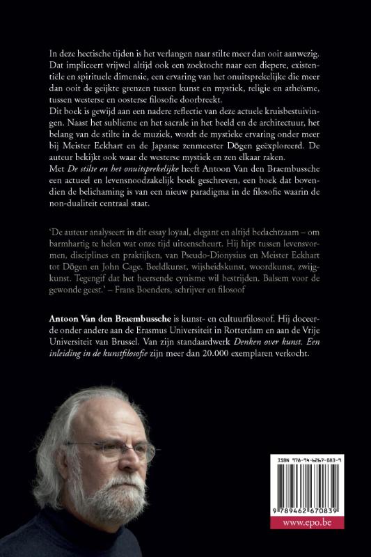 De stilte en het onuitsprekelijke achterkant