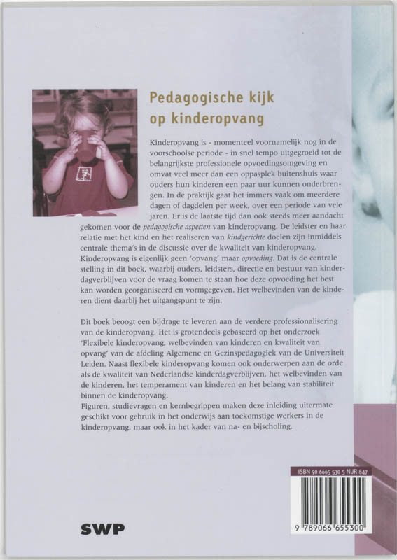Pedagogische Kijk Op Kinderopvang achterkant