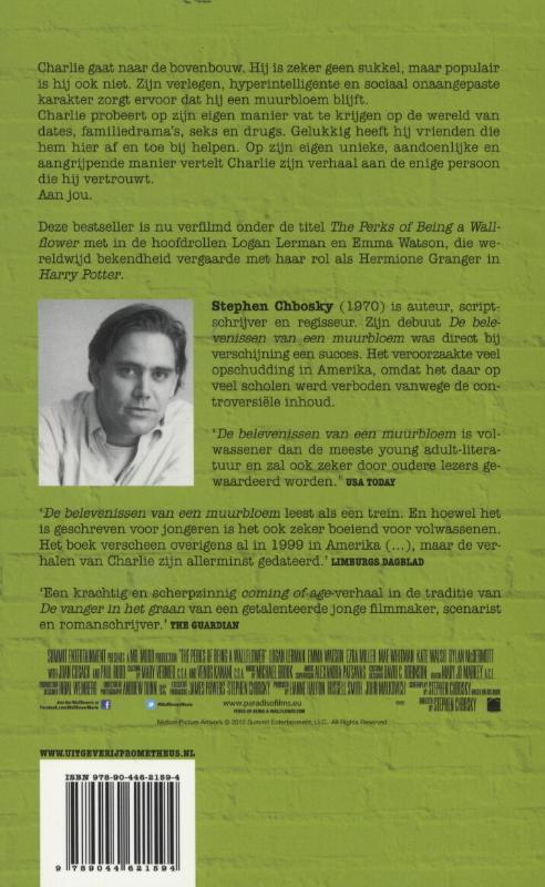 De Belevenissen Van Een Muurbloem achterkant