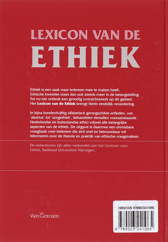 Lexicon van de ethiek achterkant