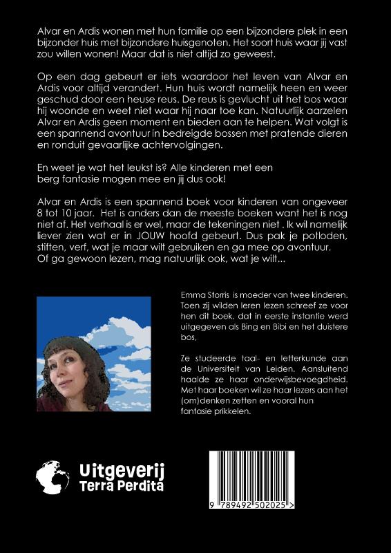 Alvar en Ardis en het donkere bos / De avonturen van Alvar en Ardis / 1 achterkant