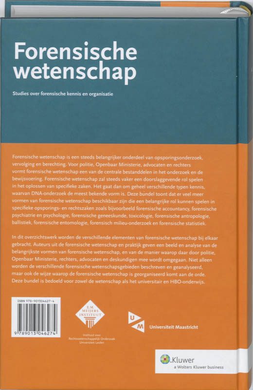 Forensische wetenschap achterkant