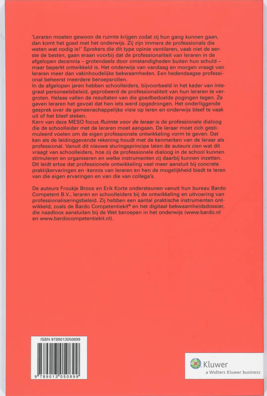 Ruimte voor de leraar / Meso focus / 66 achterkant