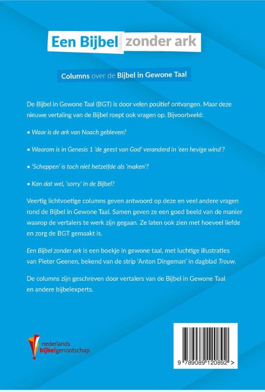 Een Bijbel zonder Ark achterkant