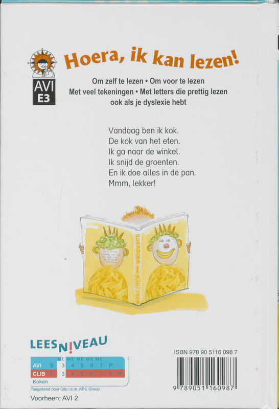 Baas van de keuken / Hoera, ik kan lezen! achterkant