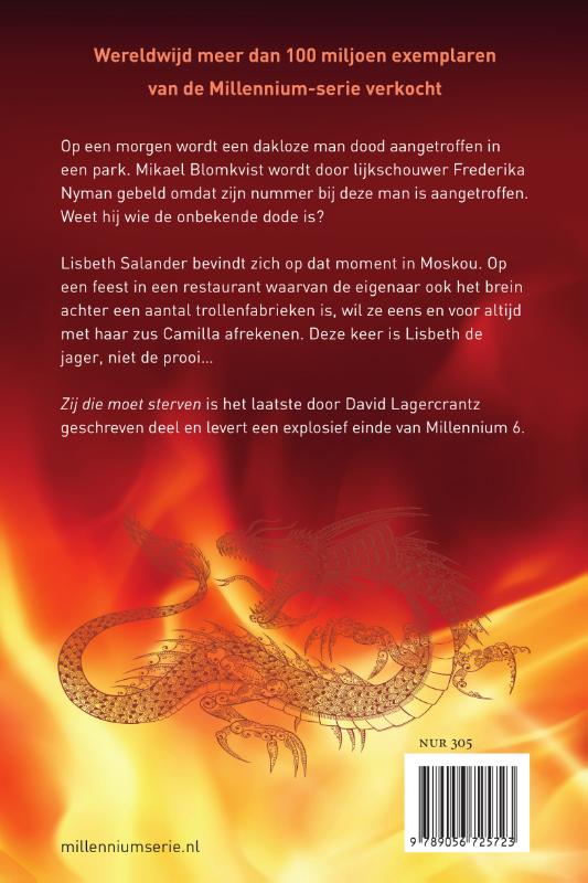 Zij die moet sterven / Millennium / 6 achterkant