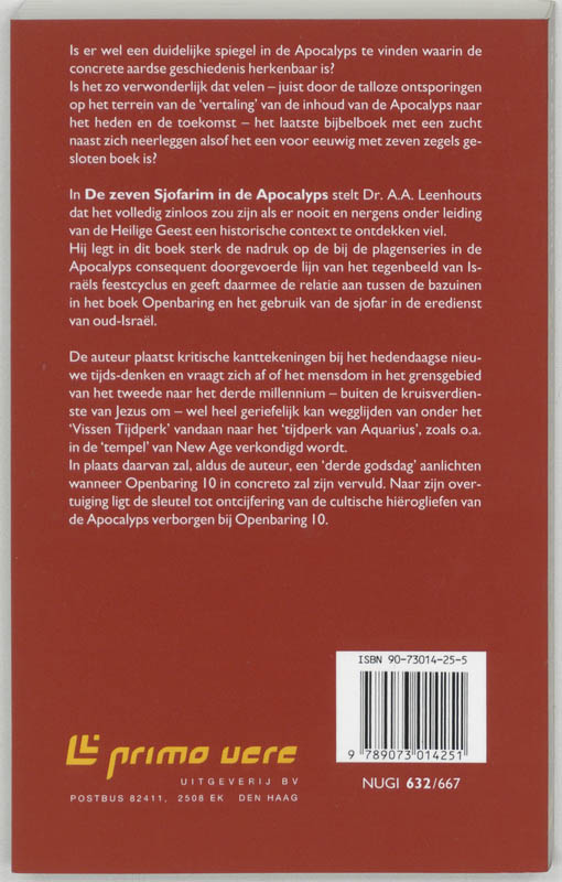 Sjofar-serie 2 - De zeven sjofarim in de apocalyps achterkant