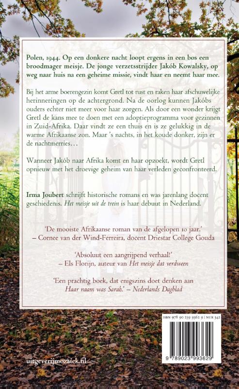 Het meisje uit de trein achterkant