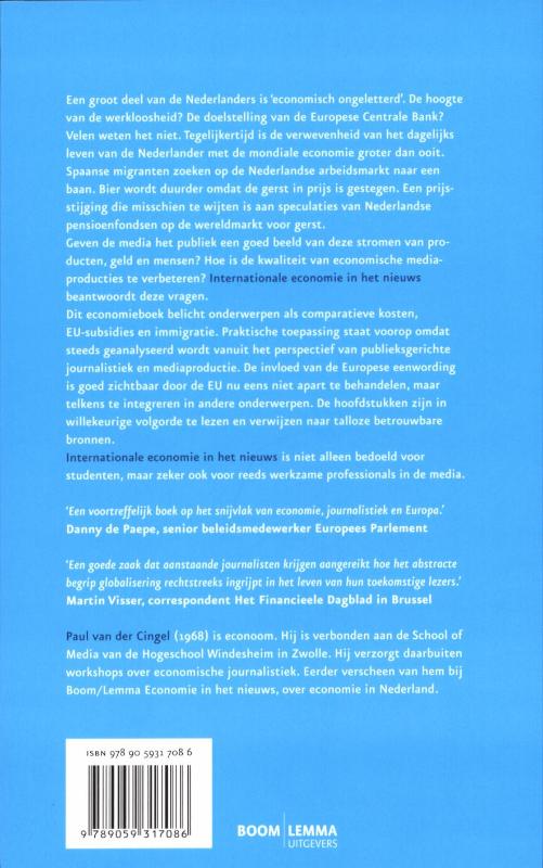 Internationale economie in het nieuws achterkant