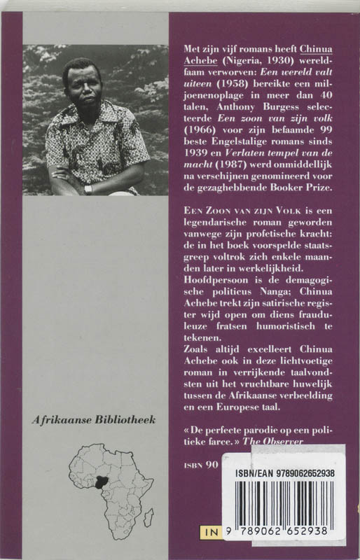 Afrikaanse bibliotheek - Een zoon van zijn volk achterkant