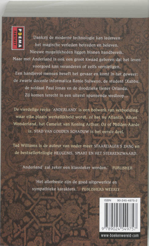 Anderland / 1 Stad van Gouden Schaduw / Poema fantasy achterkant