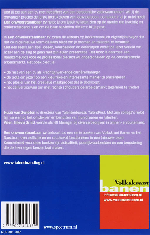Een onweerstaanbaar cv / Intermediair achterkant