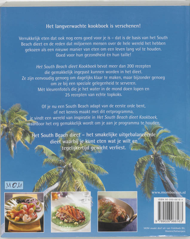 Het South Beach dieet kookboek achterkant