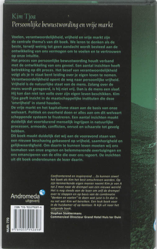 Persoonlijke bewustwording en vrije markt achterkant