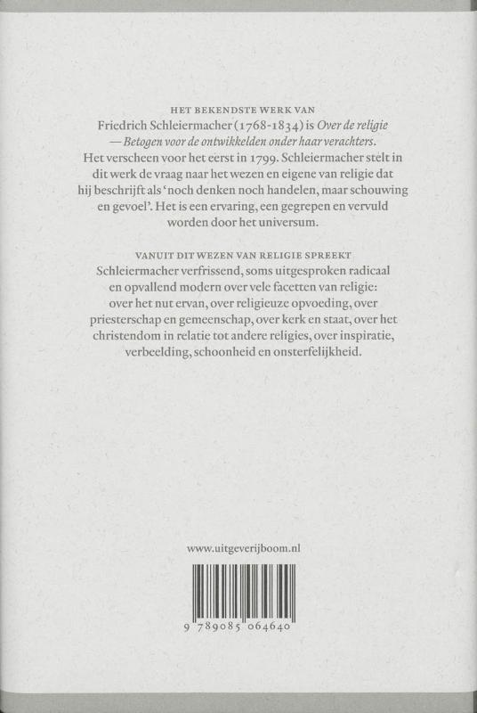 Over de religie / Boom Religie achterkant