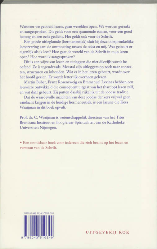 Tegendraads Lezen achterkant