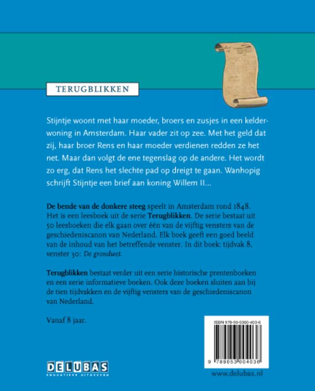 De bende van de donkere steeg / De grondwet / Terugblikken leesboeken / 30 achterkant