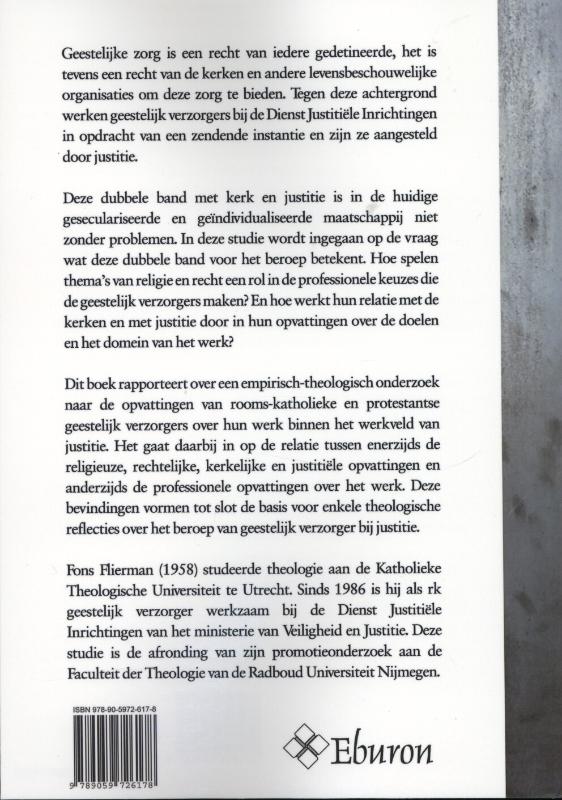 Geestelijke verzorging in het werkveld van justitie achterkant