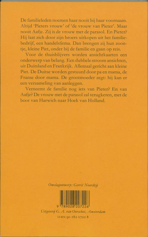 De vrouw met de parasol achterkant