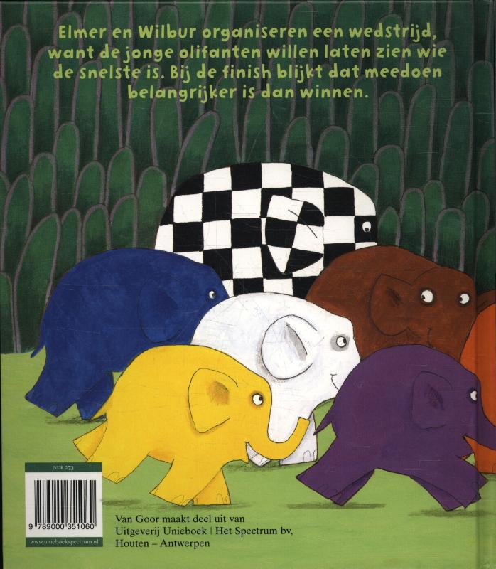 Elmer en de wedstrijd / Elmer achterkant