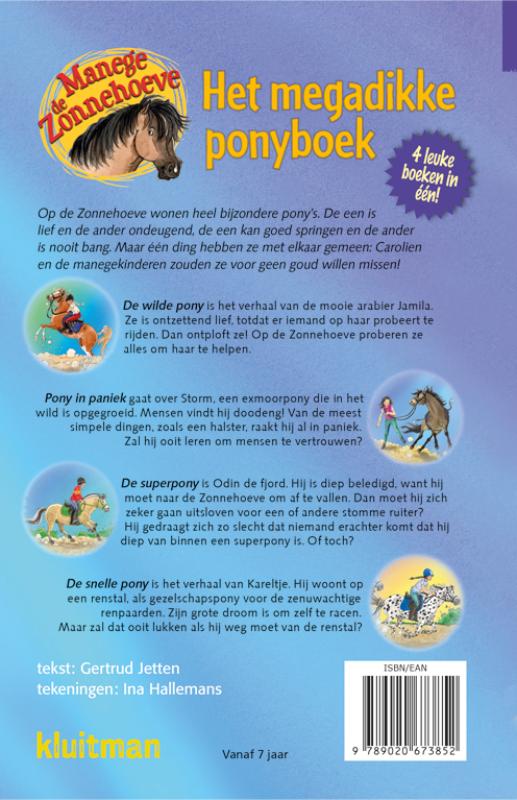 Het megadikke ponyboek / Manege de Zonnehoeve achterkant