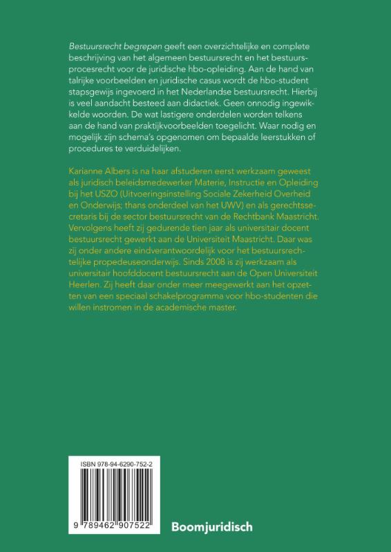 Bestuursrecht begrepen / Recht begrepen achterkant