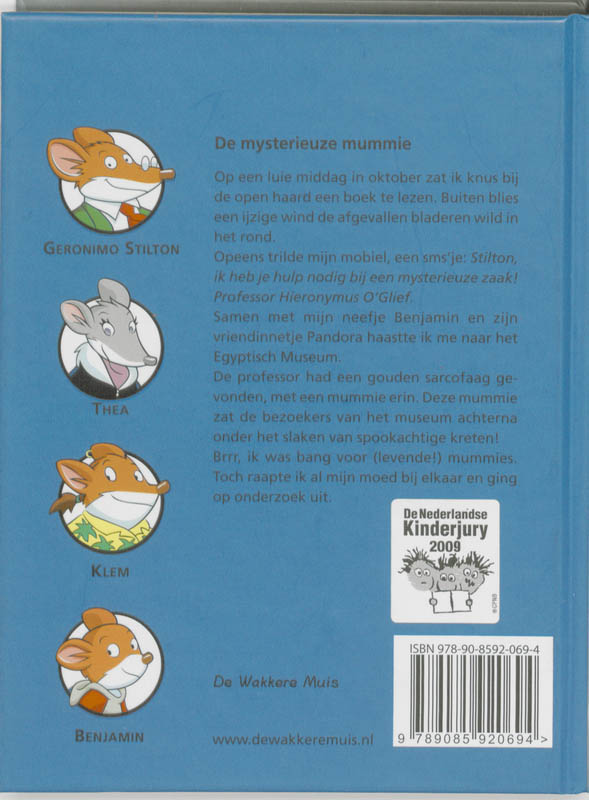 De mysterieuze mummie / Geronimo Stilton / 33 achterkant
