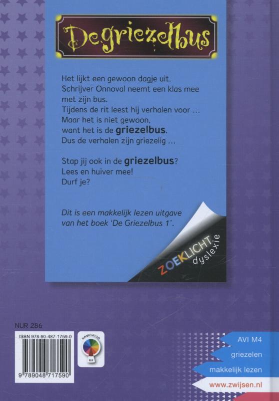 De griezelbus / 1 / Zoeklicht dyslexie achterkant