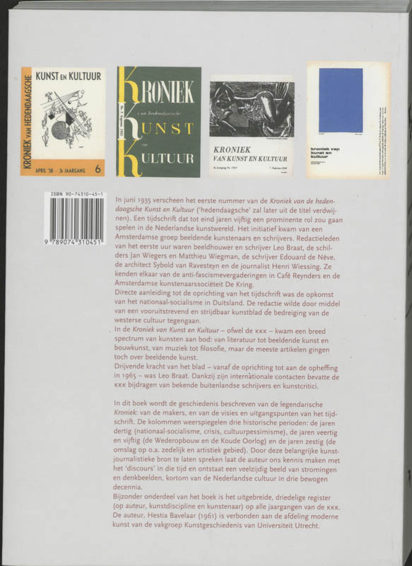 Kroniek van kunst en kultuur achterkant