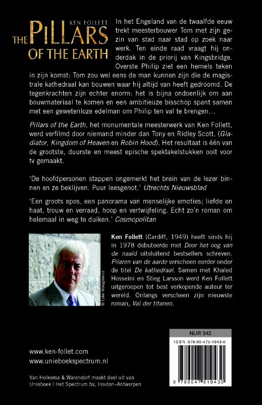 Pilaren van de aarde Pillars of the earth / Kingsbridge / 1 achterkant