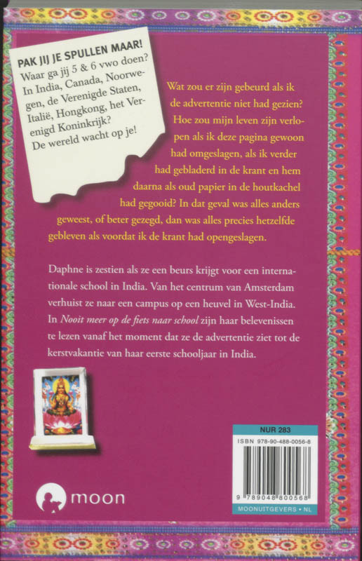 Nooit meer op de fiets naar school achterkant