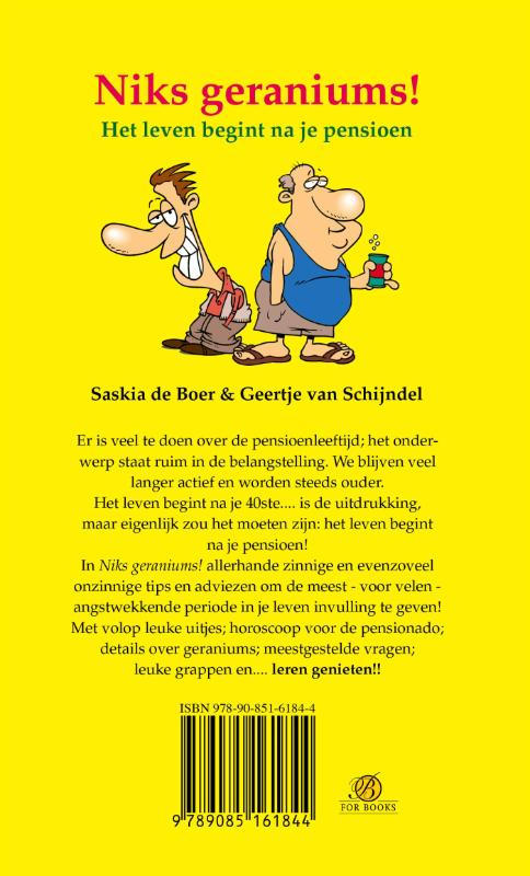 Niks geraniums! achterkant