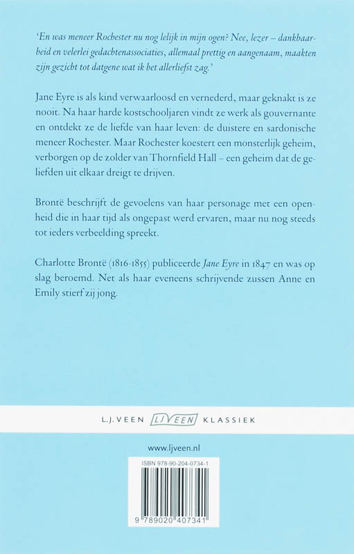 Jane Eyre / L.J. Veen klassiek achterkant