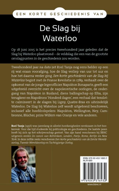 Een korte geschiedenis van de Slag bij Waterloo achterkant