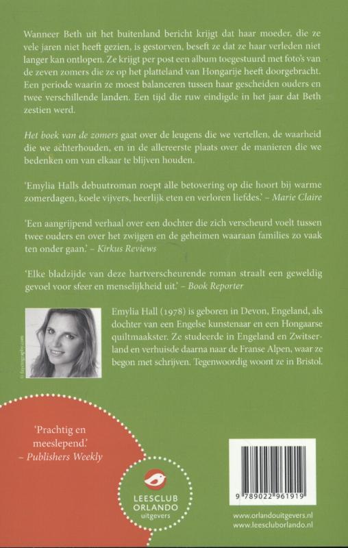 Het boek van de zomers achterkant