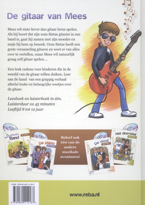 De gitaar van Mees achterkant