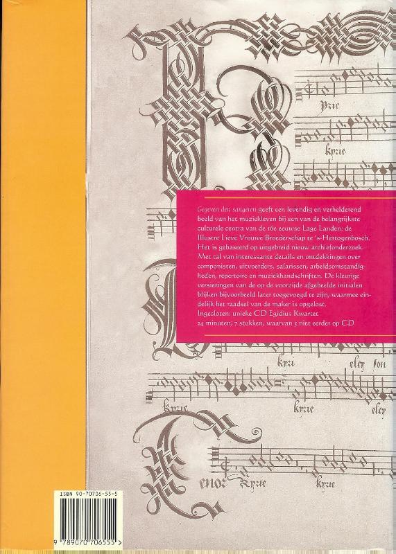 Gegeven den sangeren achterkant