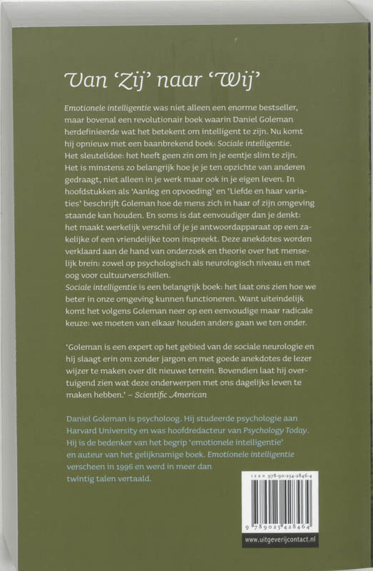 Sociale Intelligentie achterkant