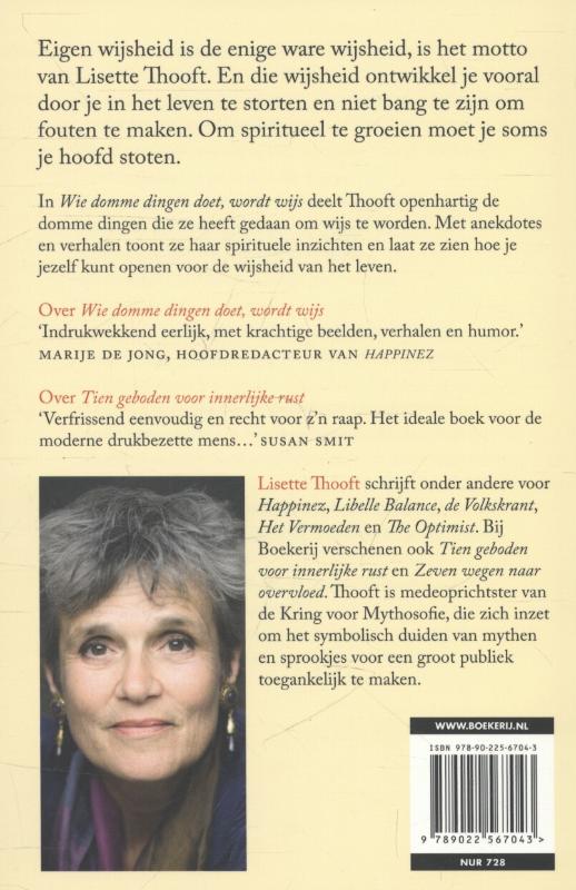 Wie domme dingen doet wordt wijs achterkant