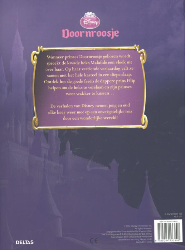 Doornroosje / Disney Prinsessen achterkant