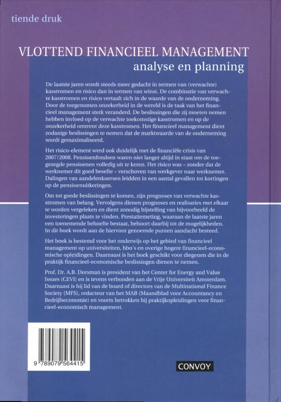 Vlottend financieel management achterkant