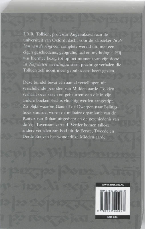 Nagelaten vertellingen achterkant