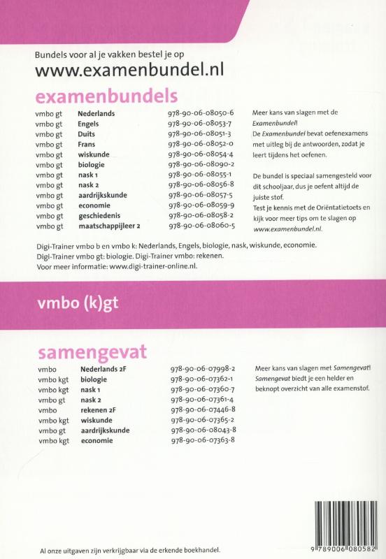Examenbundel - Geschiedenis 2014/2015 vmbo kgt achterkant
