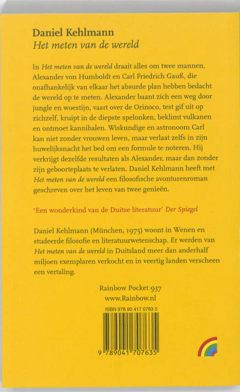 Het meten van de wereld / Rainbow pocketboeken / 937 achterkant