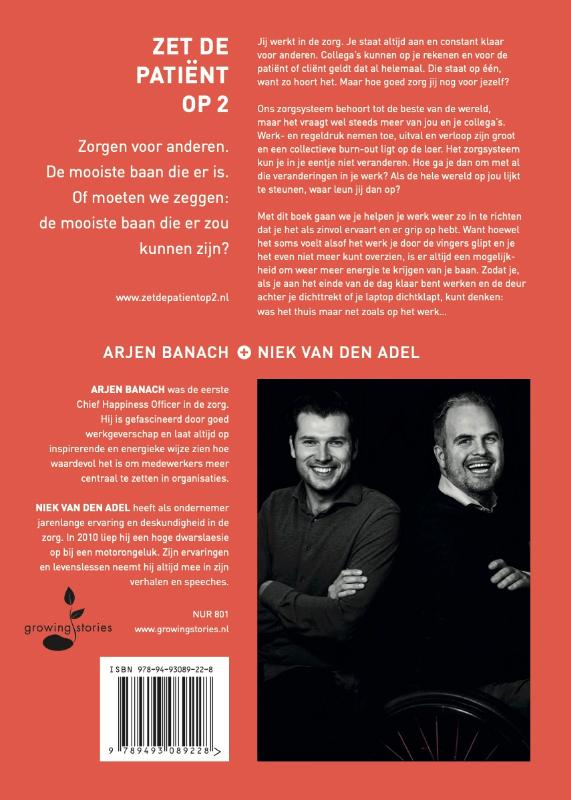 Zet de patiënt op 2 achterkant