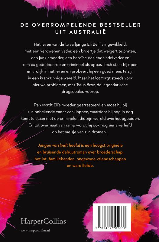 Jongen verslindt heelal achterkant