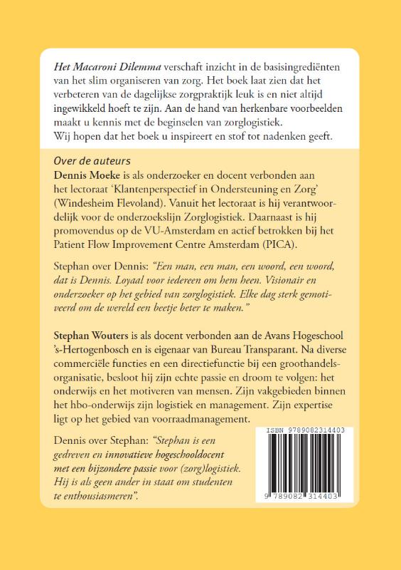 Het macaroni dilemma achterkant