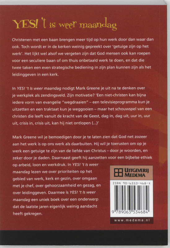 YES 't is weer maandag / Telos achterkant