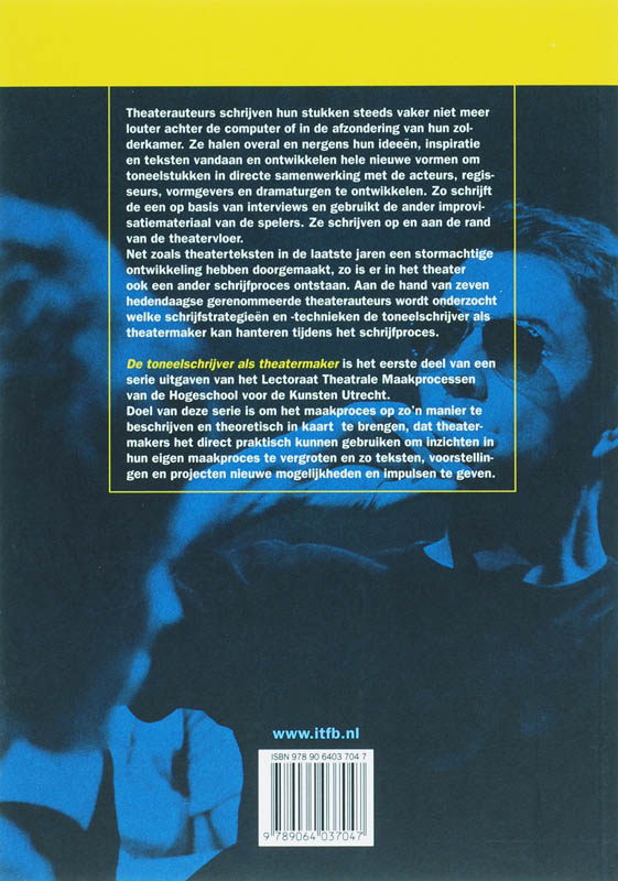 De toneelschrijver als theatermaker achterkant