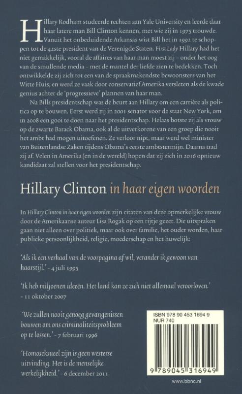 Hillary Clinton achterkant